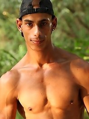 gypsy tattooed guy shows his muscles and beautiful body