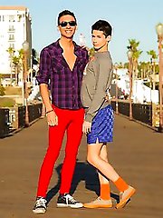 Local hottie Roman Daniels takes one of our new stars Liam Riley
